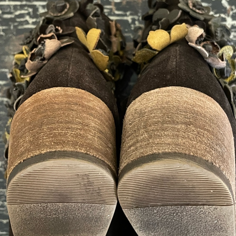 SHERIDAN MIA Sunflower Brown Suede Distressed Block Heel Boots Size 37/6.5 - Picture 13 of 16
